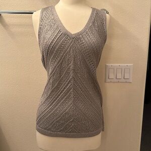 Ladies silver texture tank